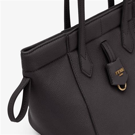 Black leather mini bag that can be transformed 